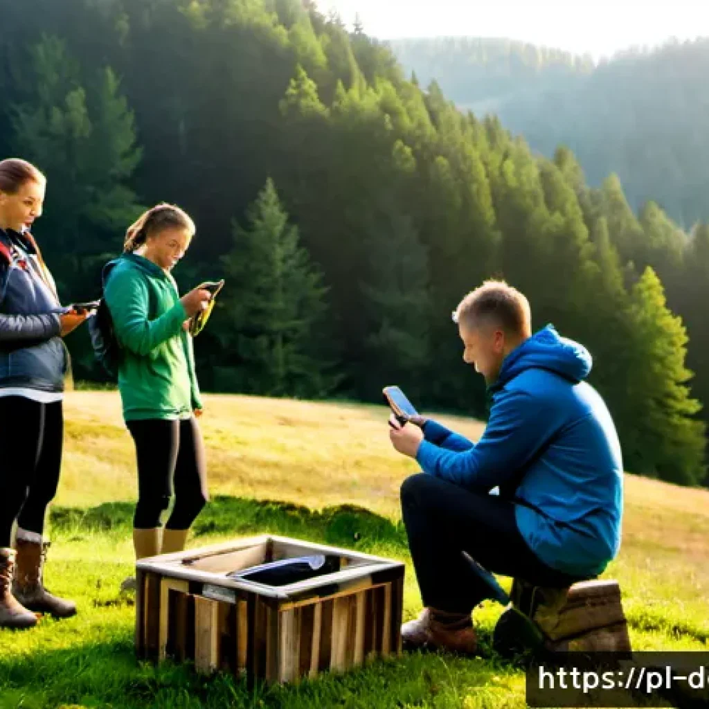 디지털 디톡스 캠프 자연 속에서의 치유 - Photorealistic digital detox retreat in the Polish Bieszczady Mountains, a small group of adults in ...